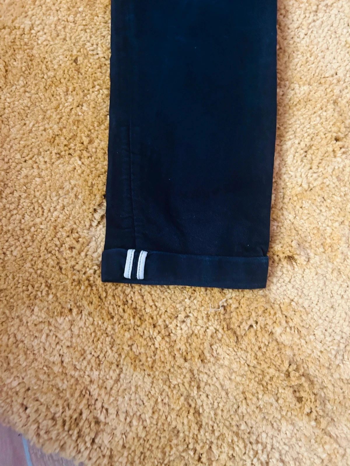 Pantalon chino Worker Lacoste noir coton taille 44 XL homme oversize jambe large très bon état – photo 2